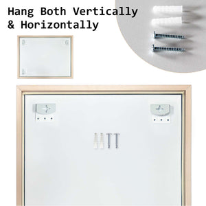 2 Set Wall Mirror | Rectangular Frame | Bathroom | 70x90cm | Antique Brown