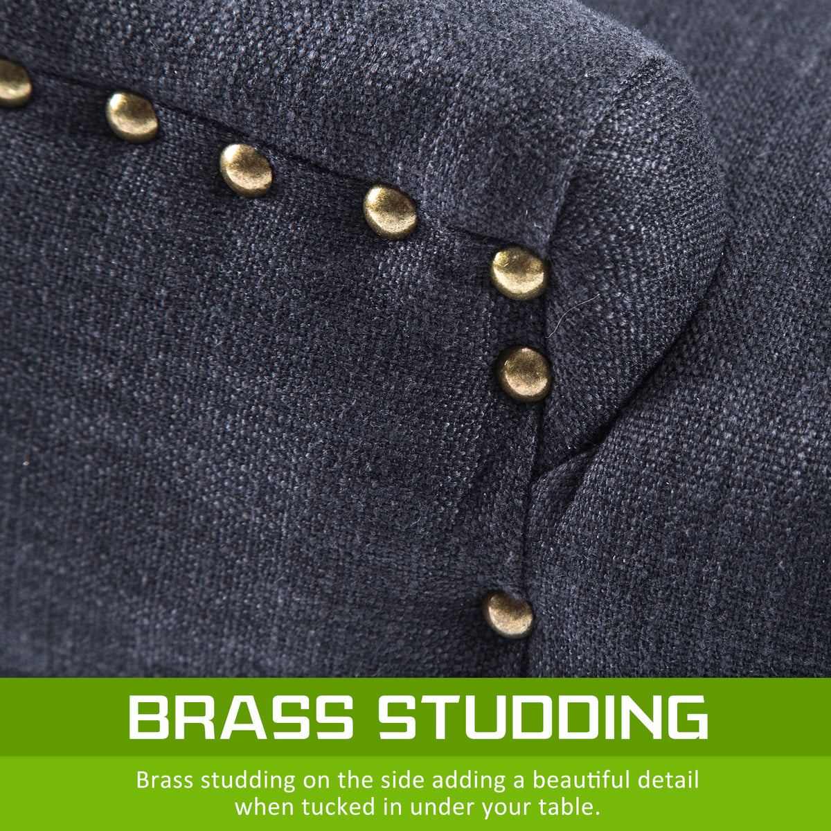 French Provincial Dining Chair | Oak Leg | AMOUR BLACK