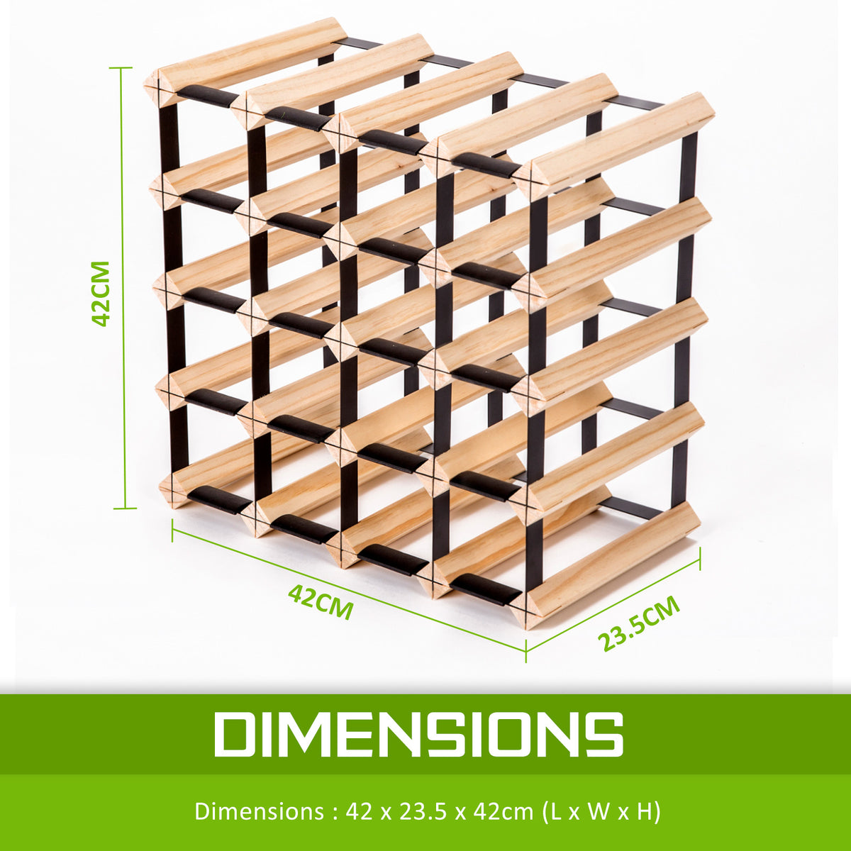 Timber Wine Rack Storage | Cellar Organizer | 20 Bottle