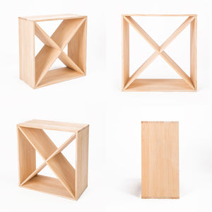 Timber Criss Cross Wine Rack Storage | Cellar Organizer | 24 Bottle