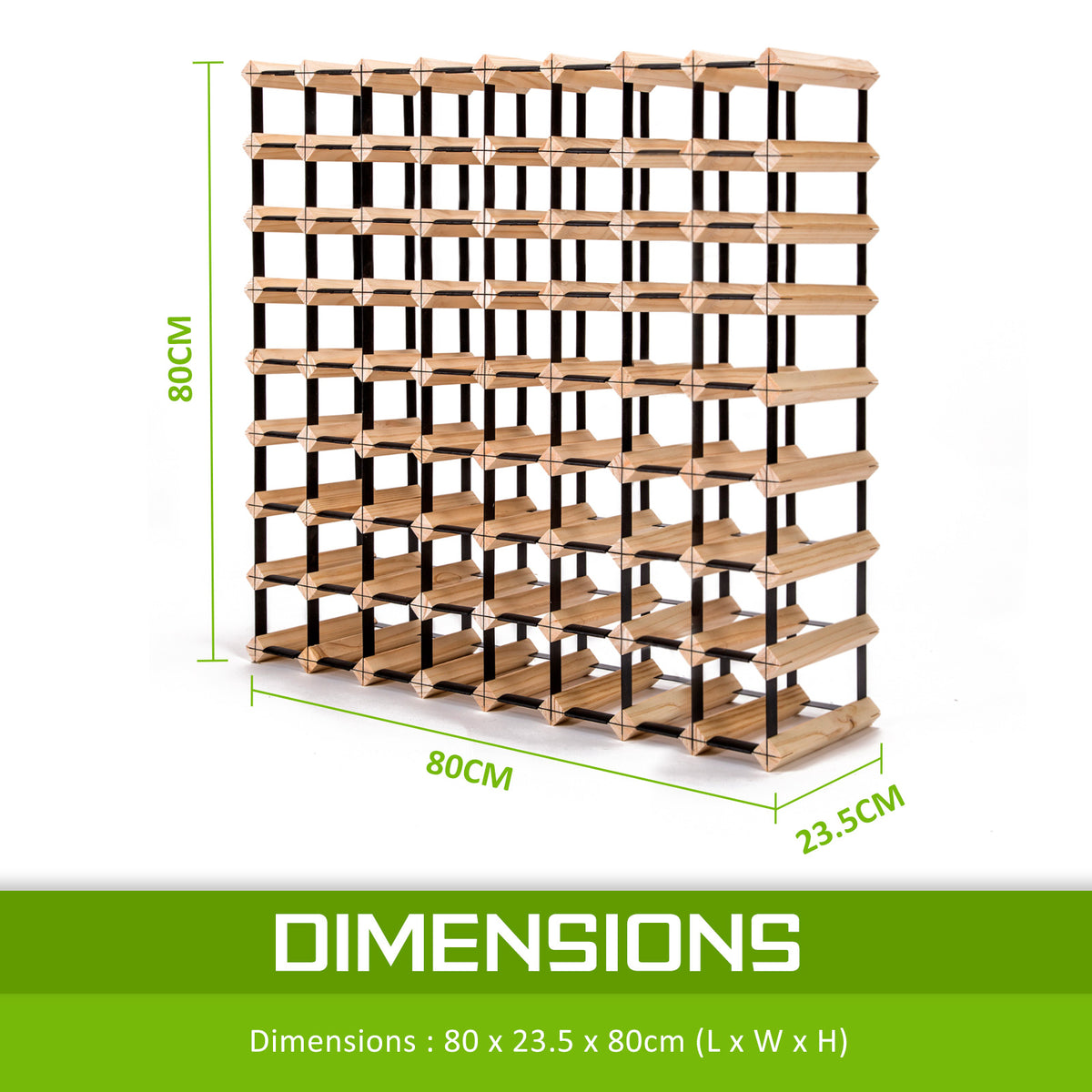 Timber Wine Rack Storage | Cellar Organizer | 72 Bottle