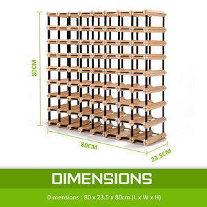 Timber Wine Rack Storage | Cellar Organizer | 72 Bottle