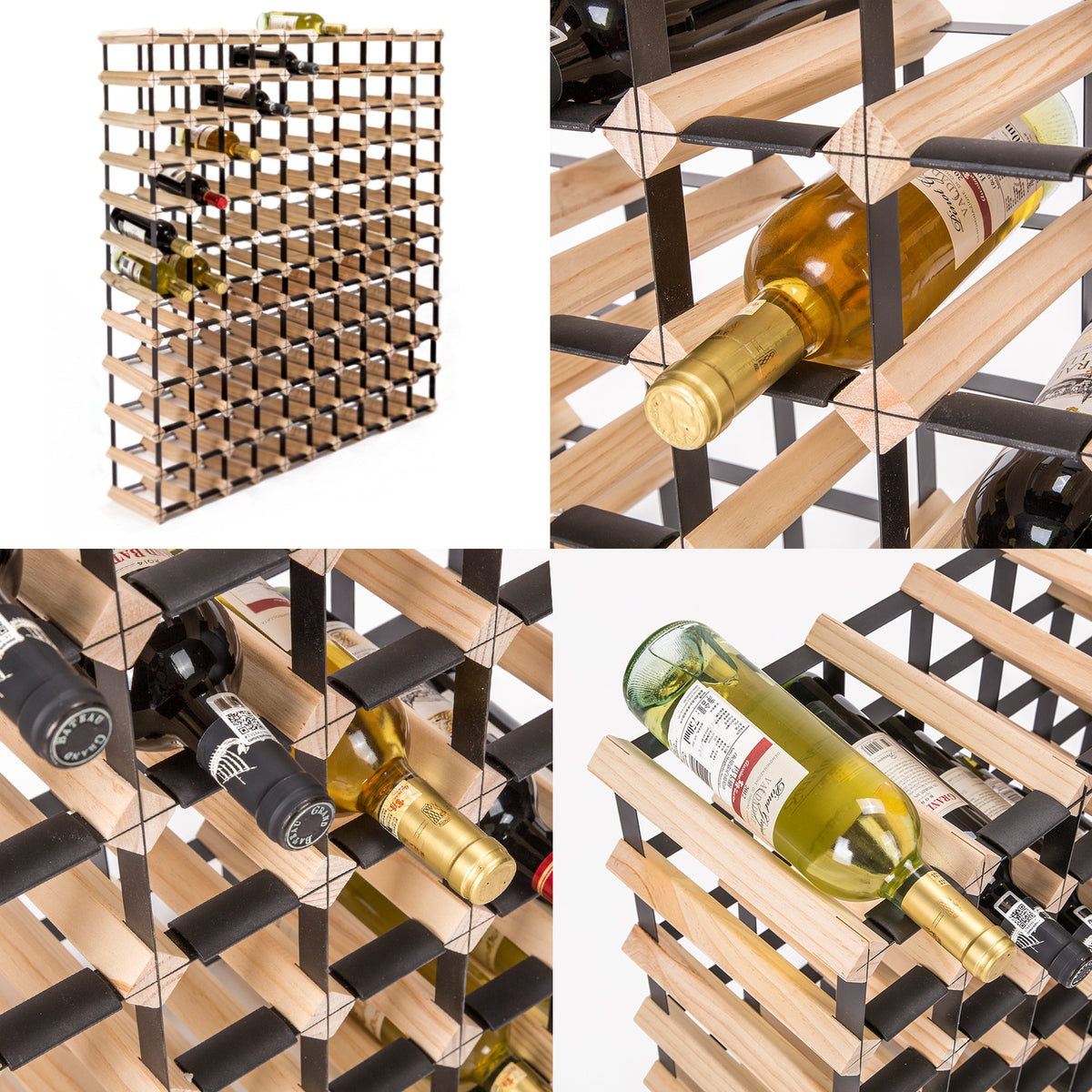 Timber Wine Rack Storage | Cellar Organizer | 120 Bottle