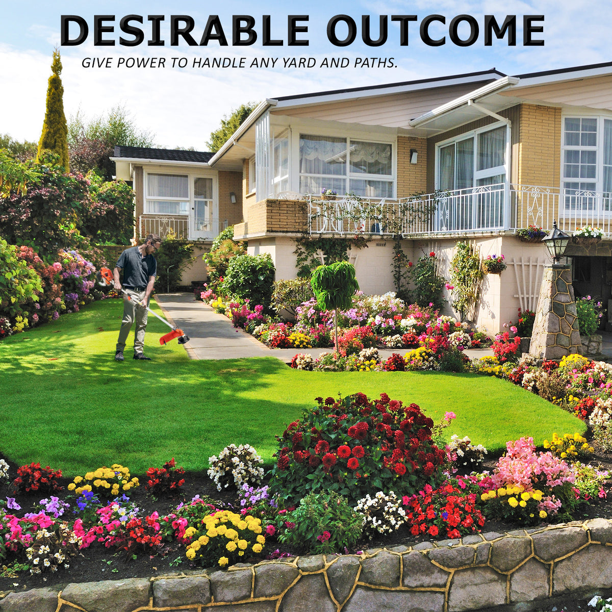 Whipper Snipper Brush Cutter | 26cc | Garden Trimmer | Includes 4 Blades