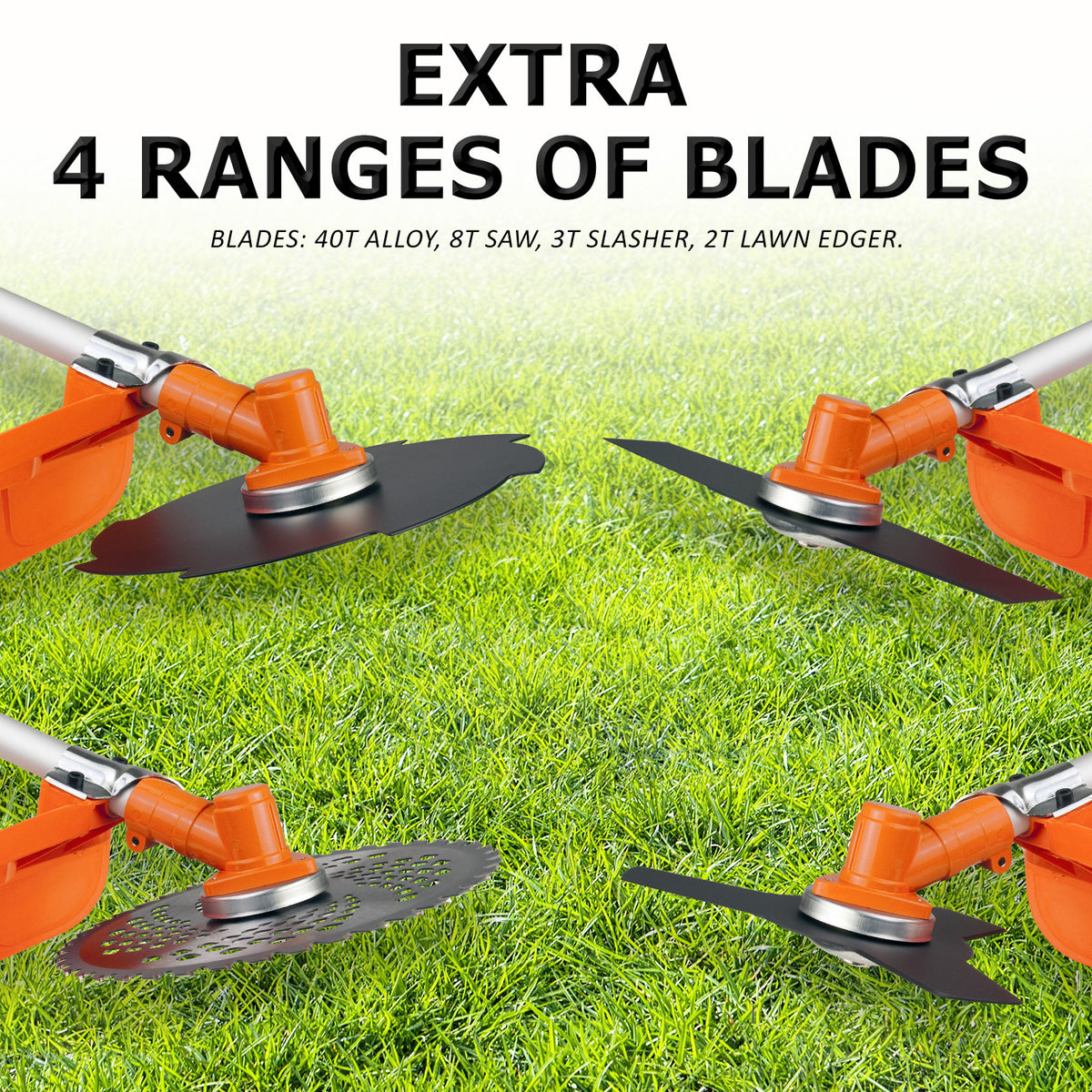 Whipper Snipper Brush Cutter | 26cc | Garden Trimmer | Includes 4 Blades