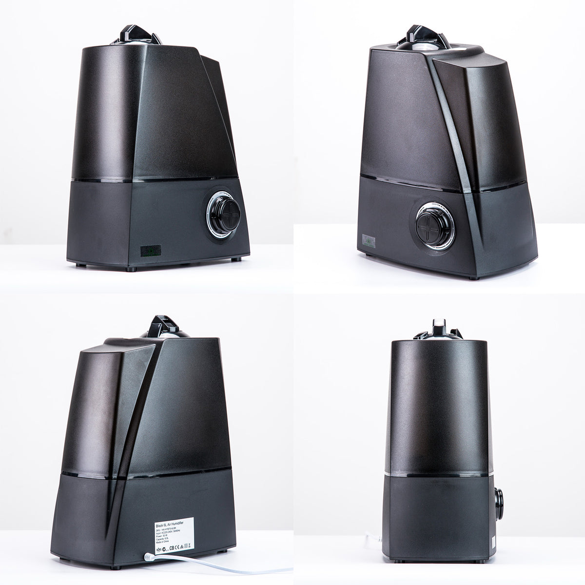 Air Humidifier | Ultrasonic Cool Diffuser | 6L Capacity | Black