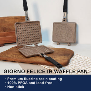 Giorno Felice | IH Waffle Maker Pan | Non-Stick Double-Sided Detachable
