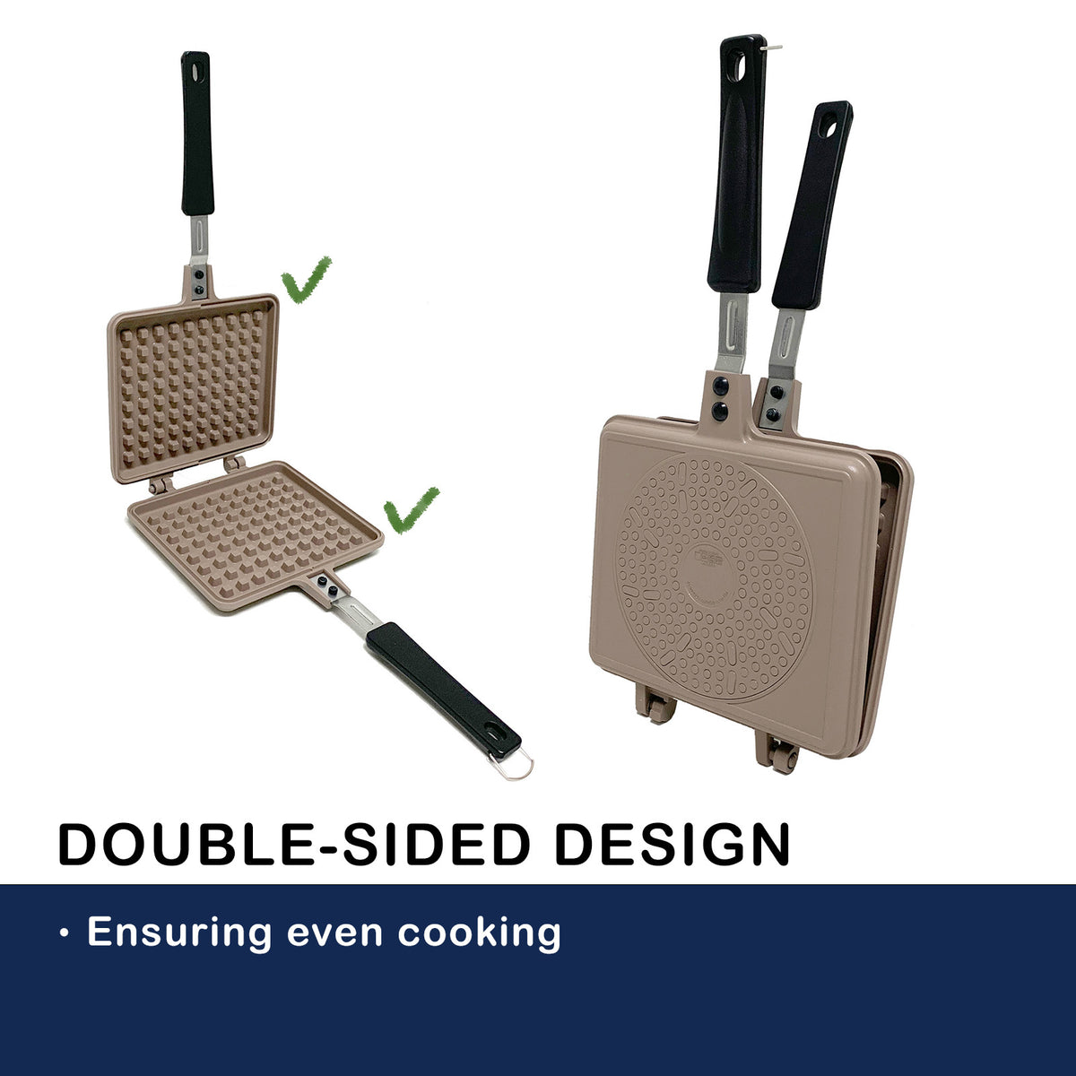 Giorno Felice | IH Waffle Maker Pan | Non-Stick Double-Sided Detachable