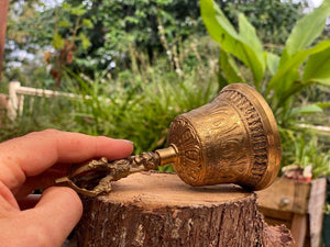 Brass Bell | 6 Inch | Buddhist Nepal Tibetan Prayer Bell | Meditation Stress Relief | Sound Therapy