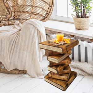 Side Table | Corner Stool | Plant Stand | Raintree Wood | Natural Finish | Book