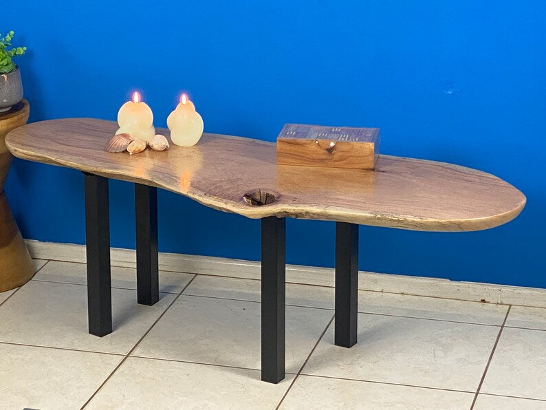 Coffee Side Table | Silky Oak | Handmade with Legs | Unique Design