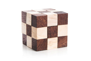 4 Individual Brainteaser Wooden Puzzles in Gift Wooden Box