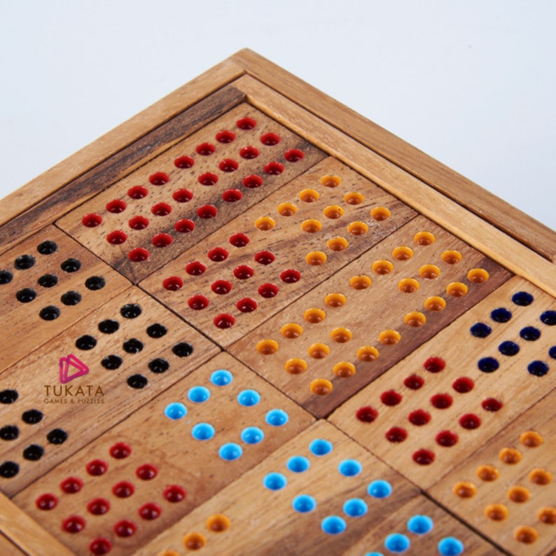 Wooden Domino Game Set | Handmade Dominoes in Gift Box