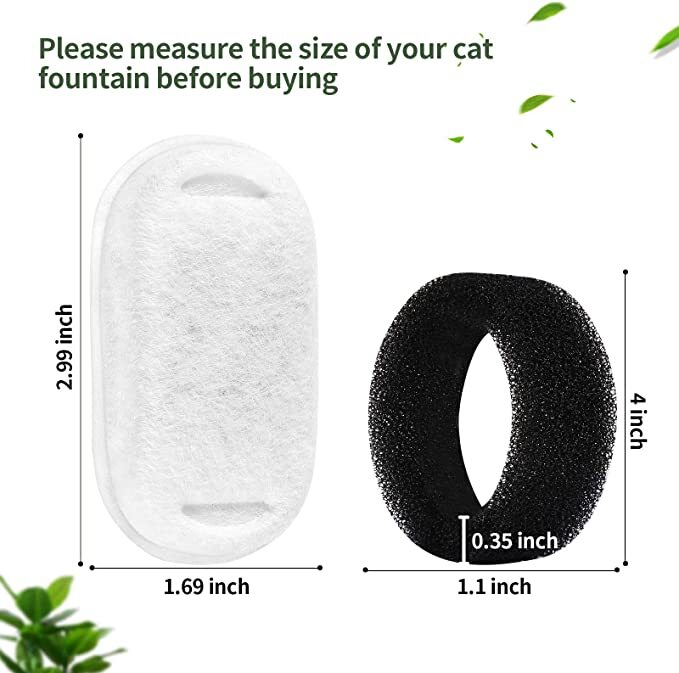 YES4PETS 24 X Pet Dog Cat Fountain Filters | Replacement Activated Carbon Filtration System