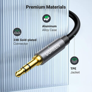 UGREEN 10592 3.5mm Headphone Extension Cable | 1m | High-Performance Audio Extension