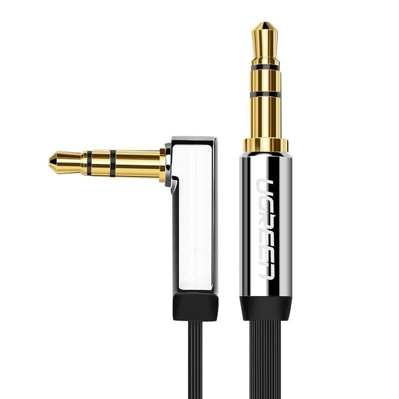 UGREEN 10728 3.5mm Male to Right Angle Aux Cable | 3m | Black | Premium Audio Quality