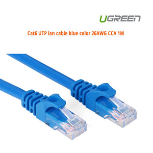 Cat6 UTP Blue Color | 26AWG CCA LAN Cable | 1M | 11201