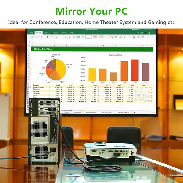 DVI (24+5) Male to VGA Male Cable | Black | 1.5M | 11617