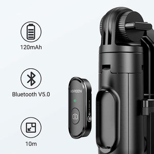UGREEN 15062 Selfie Stick Tripod | 1.5M | Bluetooth Remote | Portable & Adjustable
