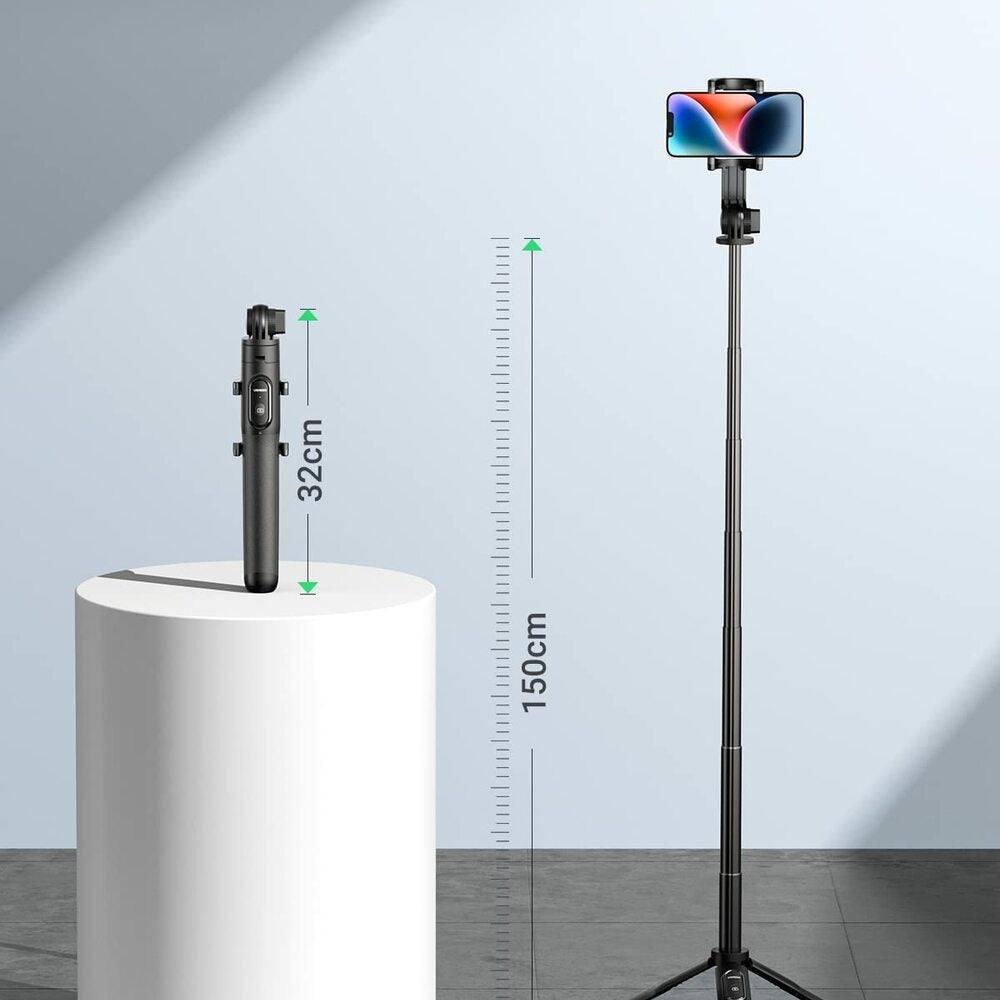 UGREEN 15062 Selfie Stick Tripod | 1.5M | Bluetooth Remote | Portable & Adjustable