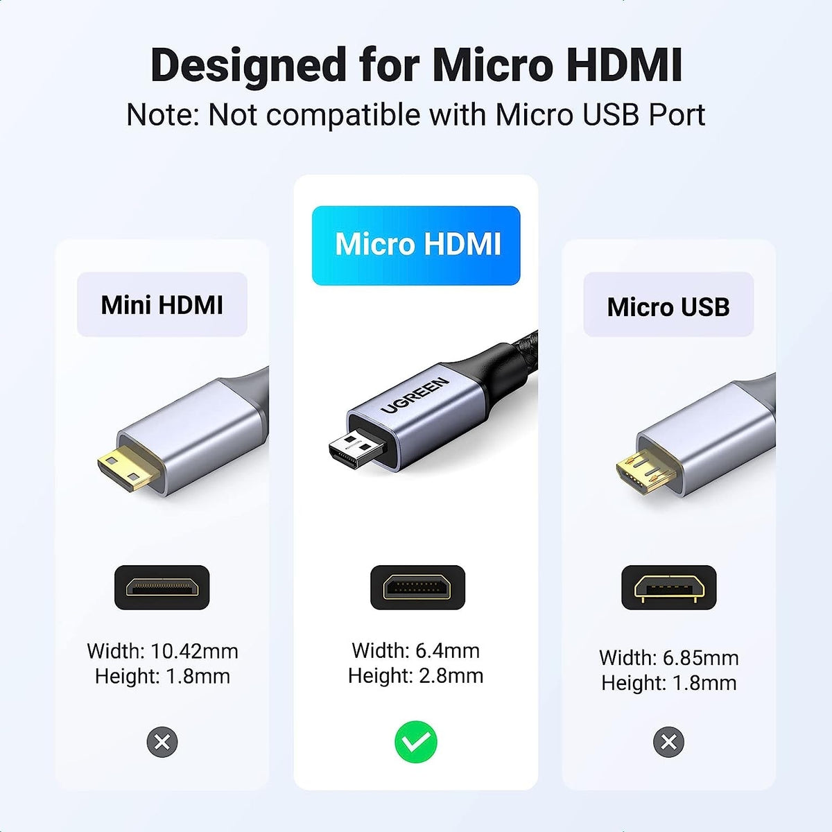 15517 8K Micro-HDMI to HDMI Cable | 2M