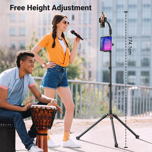 15647 2-in-1 Tablet + Phone Tripod Stand | Max 12.9” Tablet | Max 7.2” Phone