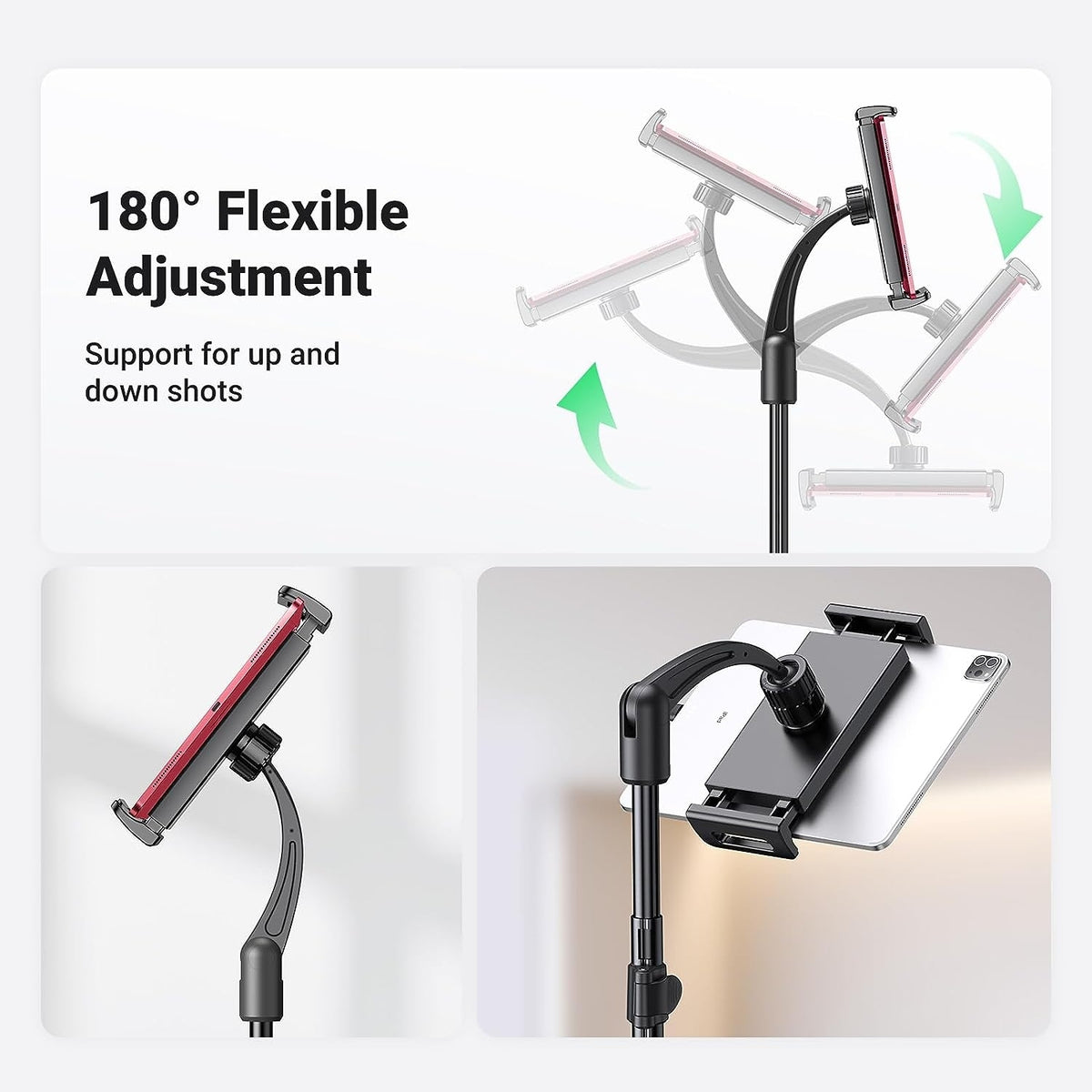 15647 2-in-1 Tablet + Phone Tripod Stand | Max 12.9” Tablet | Max 7.2” Phone