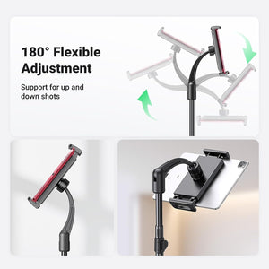 15647 2-in-1 Tablet + Phone Tripod Stand | Max 12.9” Tablet | Max 7.2” Phone