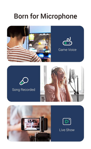 UGREEN 20785 3.5mm Braided 4-Pole Audio Cable | Male to Male | 3m | High-Quality Sound