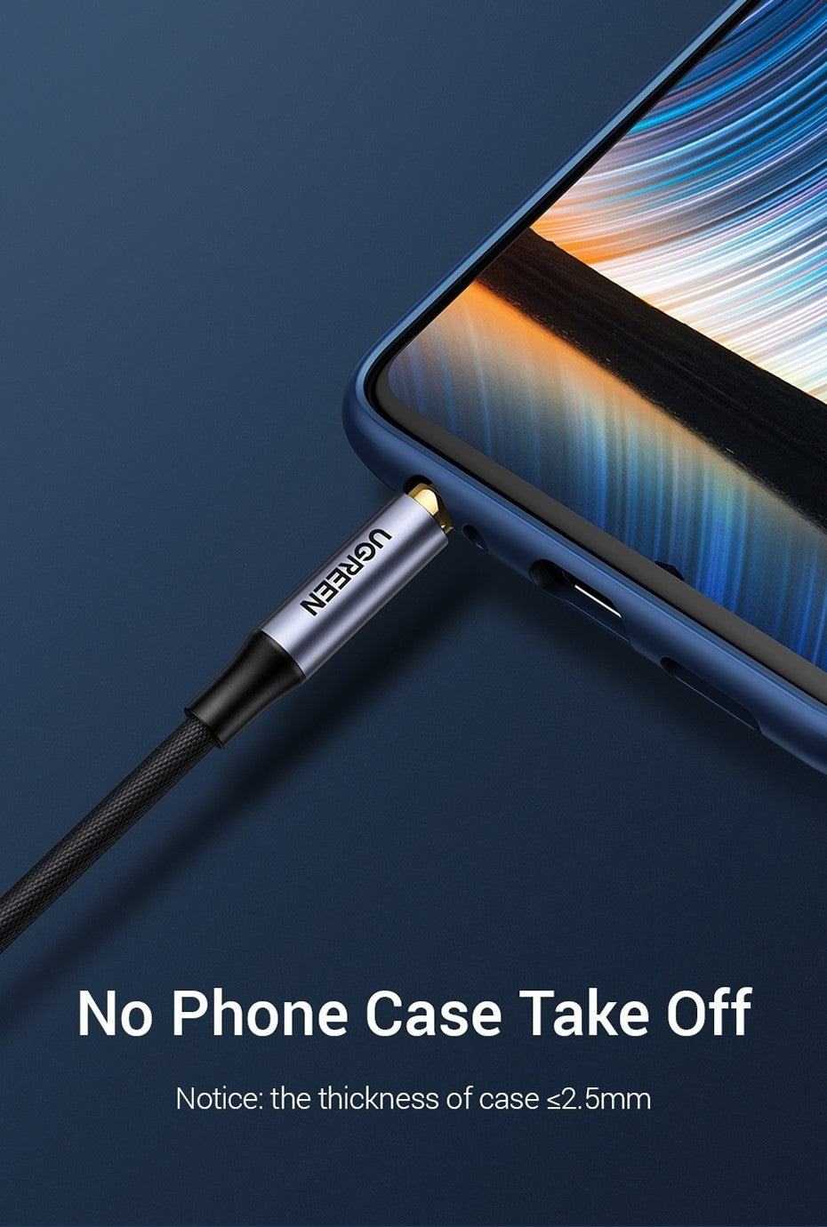 UGREEN 20785 3.5mm Braided 4-Pole Audio Cable | Male to Male | 3m | High-Quality Sound