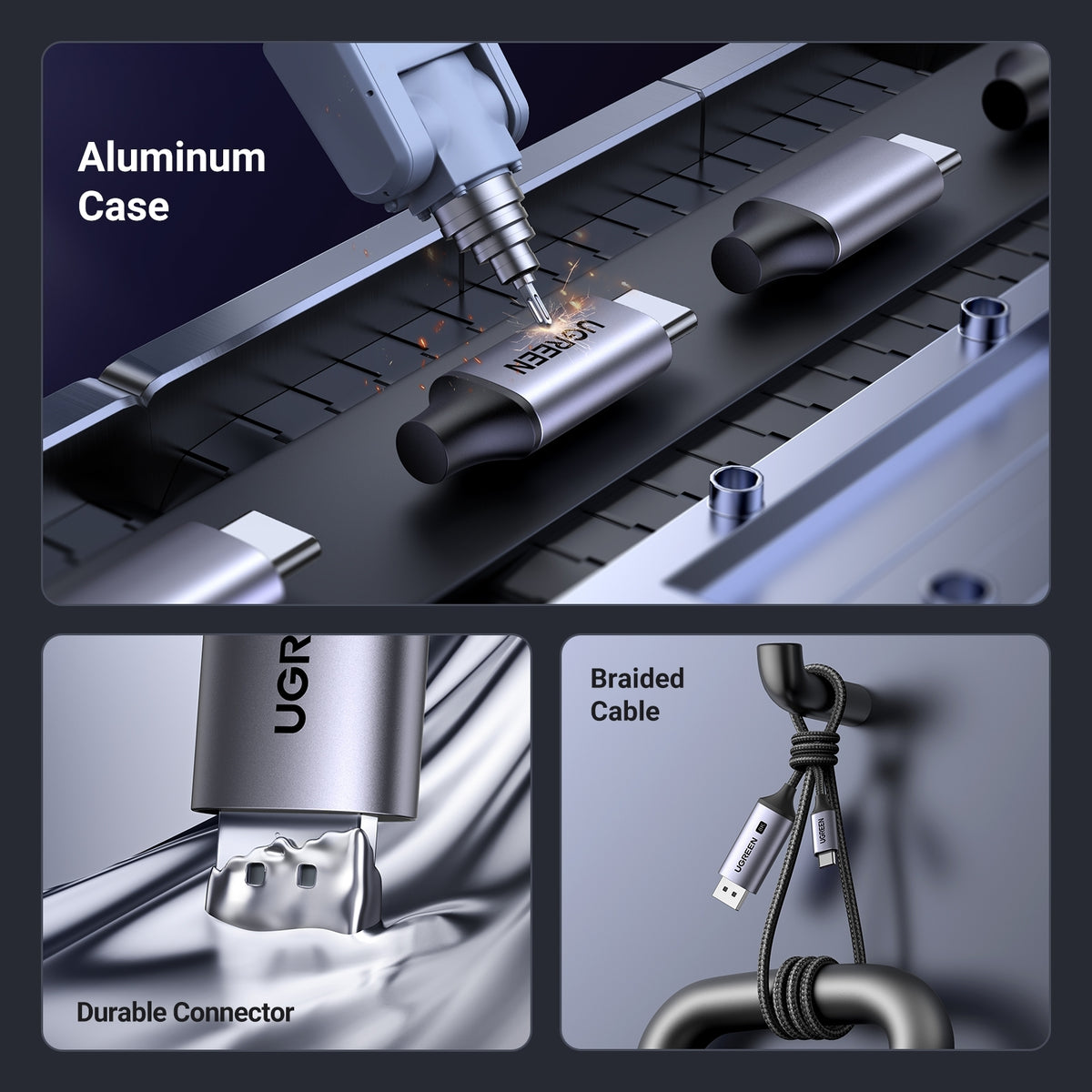 UGREEN 25158 USB-C to DisplayPort 8K Cable | 2m | Ultra HD Video Transmission