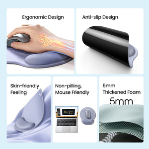 UGREEN 25243 Ergonomic Mouse Pad with Wrist Rest | Green | Comfortable Desk Setup