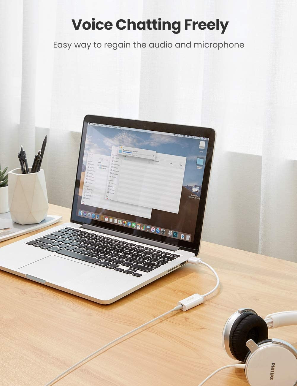 USB A Male to 3.5mm Aux Cable | White