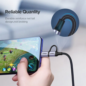 30875 2-in-1 USB-A to Micro USB / USB-C Cable | 1m