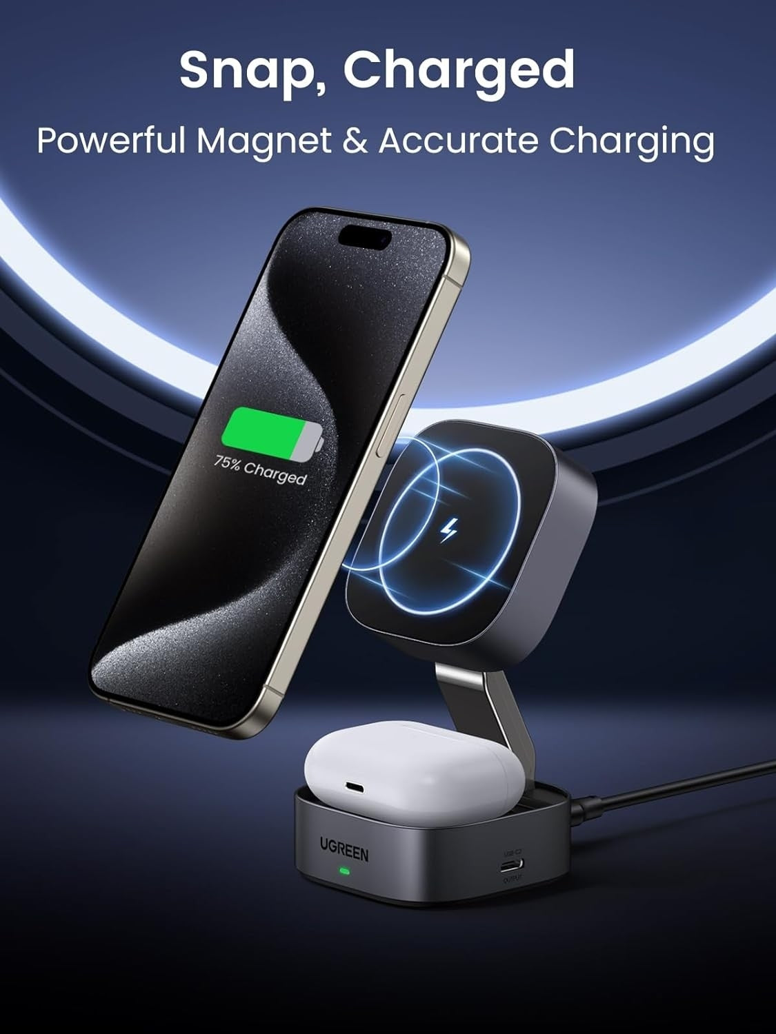 35278 2-in-1 Magsafe Wireless Charger with Stand