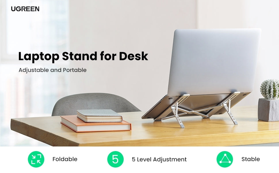 40289 Foldable Laptop Stand | Silver