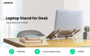 40289 Foldable Laptop Stand | Silver