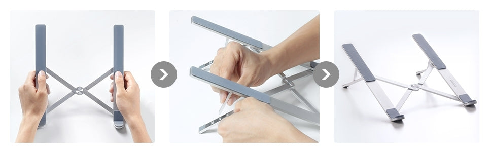 40289 Foldable Laptop Stand | Silver