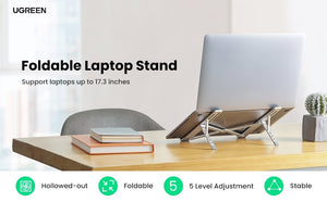 40289 Foldable Laptop Stand | Silver