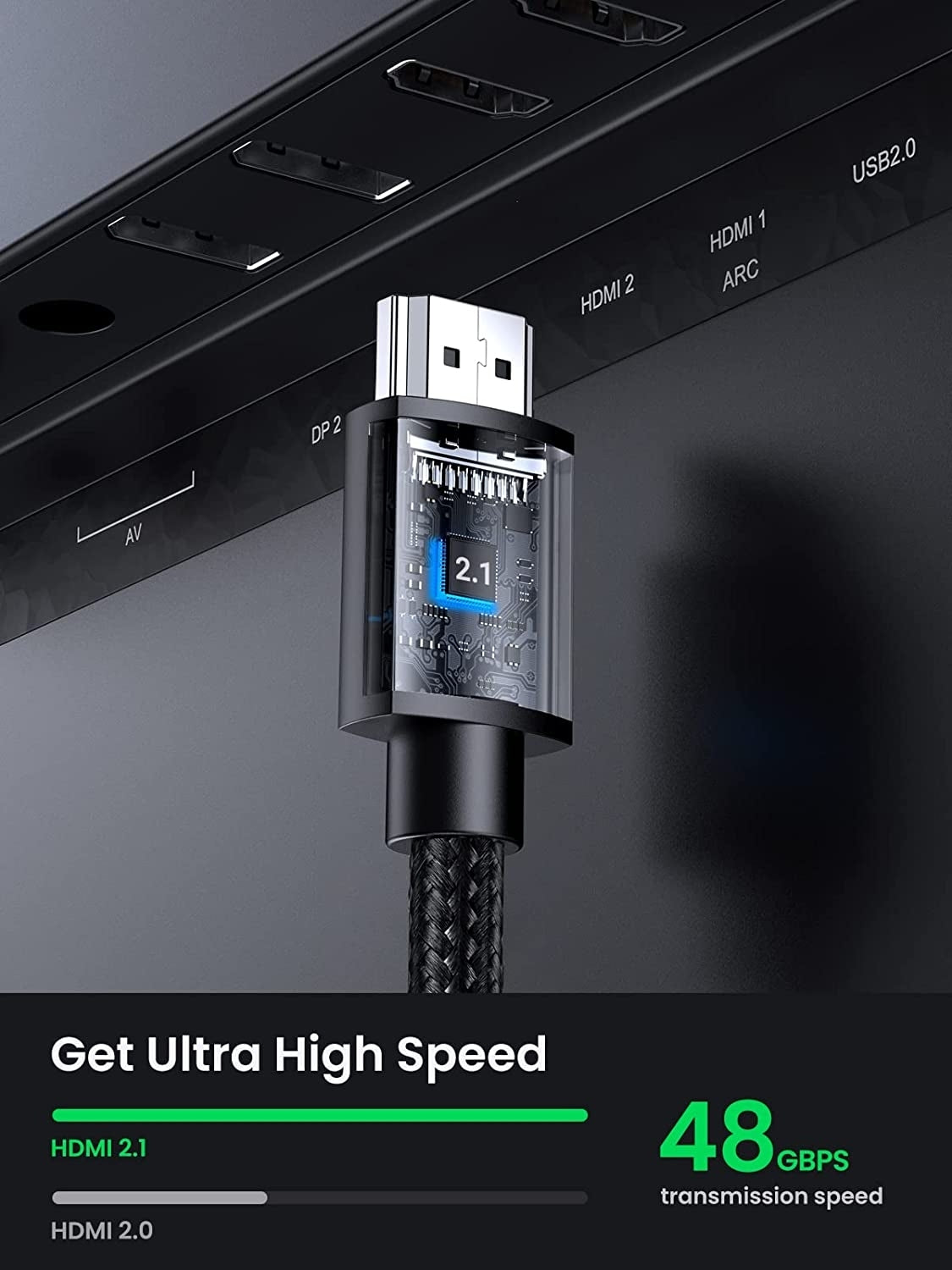 40447 HDMI Extension Cable | 8K 60Hz 48Gbps Male to Female | 1M