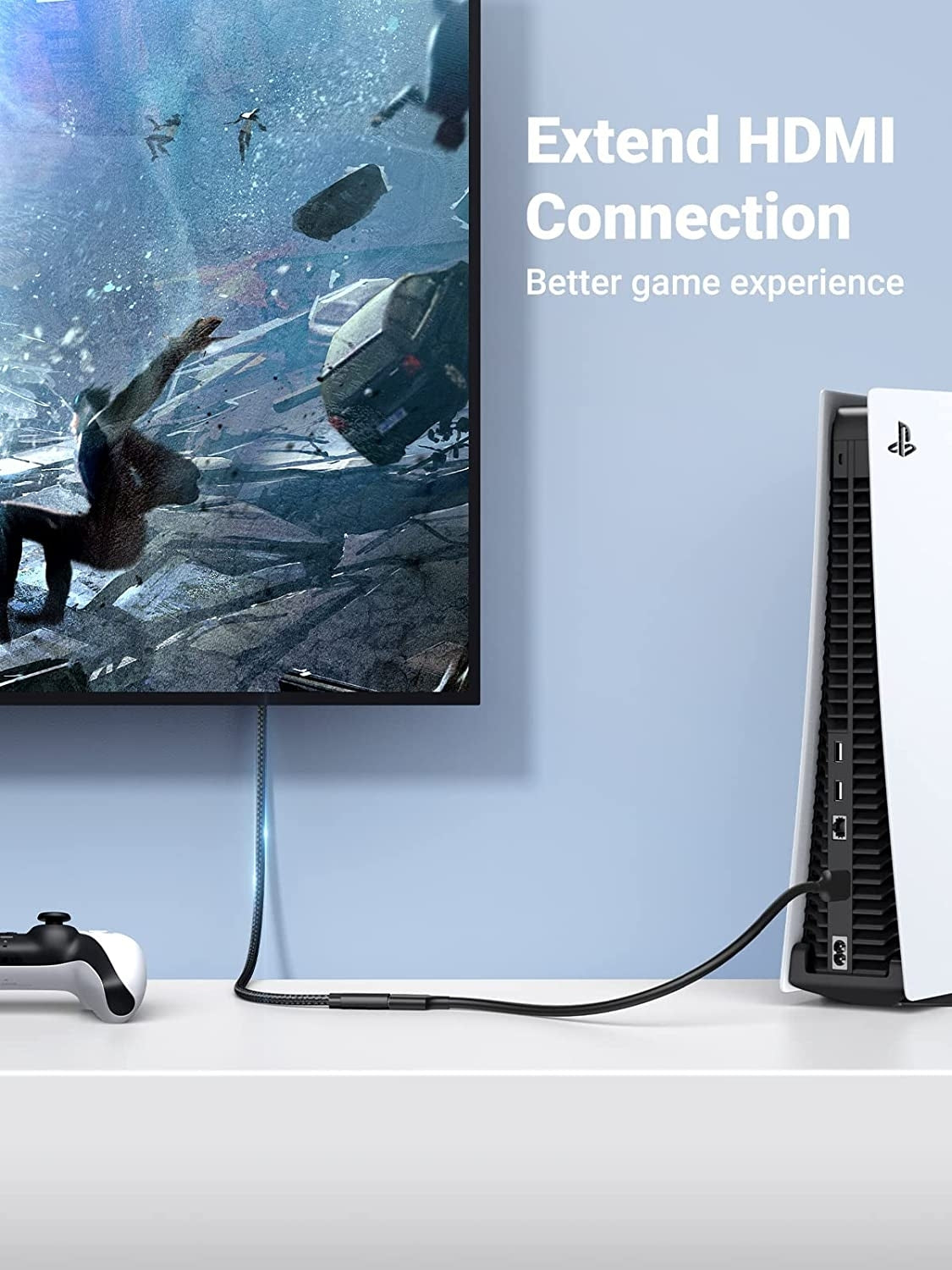40447 HDMI Extension Cable | 8K 60Hz 48Gbps Male to Female | 1M