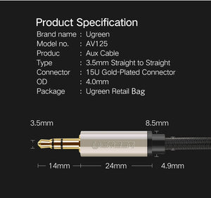 40785 Premium 3.5mm Male to 3.5mm Male Cable | 10M