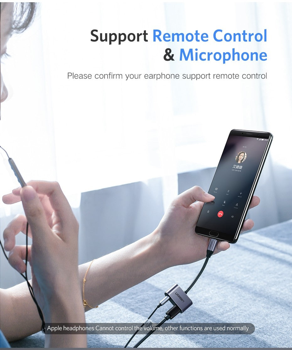 TypeC to 3.5mm Audio + TypeC Female Adapter | Aluminium | 50596