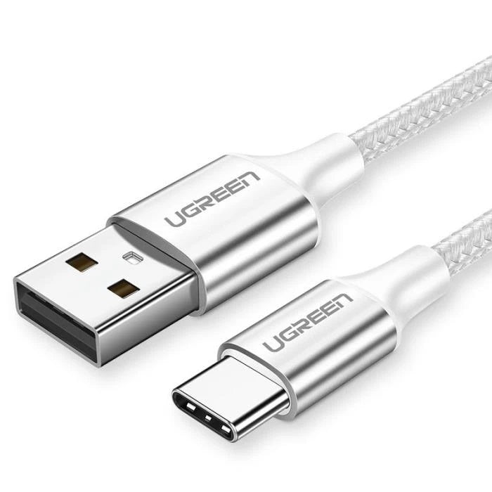 60409 USB-A to USB-C Charging Cable | 3M | Silver White