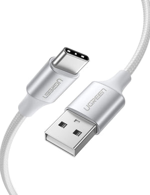60409 USB-A to USB-C Charging Cable | 3M | Silver White