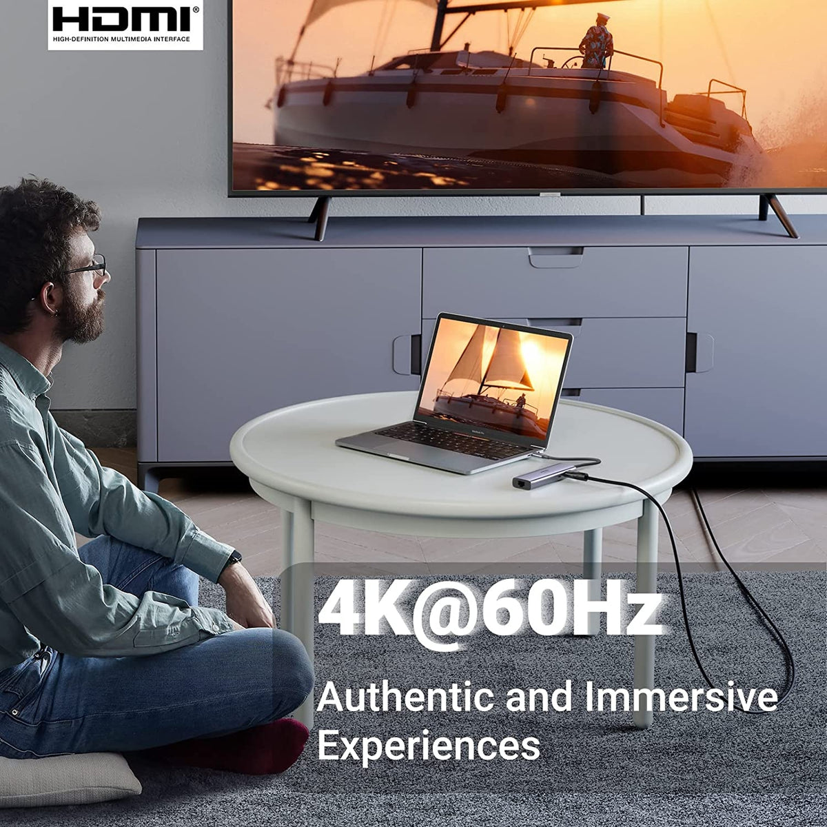 60515 USB-C to HDMI/Ethernet Adapter with Card Reader