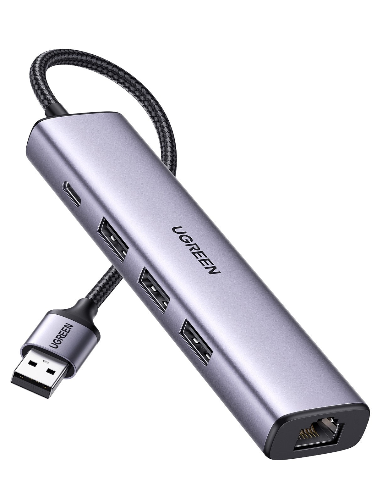 UGREEN 60554 USB 3.0 to Ethernet Adapter | 5 in 1 Multiport Hub | Gigabit RJ45