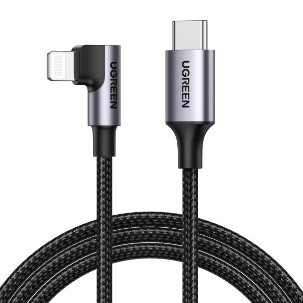 60763 90 Degree USB-C to iPhone 8-pin Cable | 1M