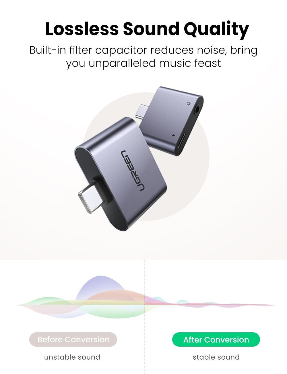 70312 2-in-1 USB-C to C and 3.5mm Adapter