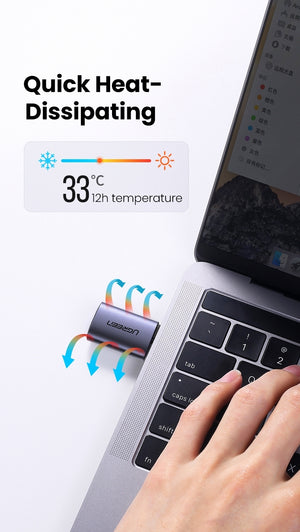 70451 USB-C Male to DP Female Adapter | Aluminium Case | 4K/2K 60Hz | Dark Gray